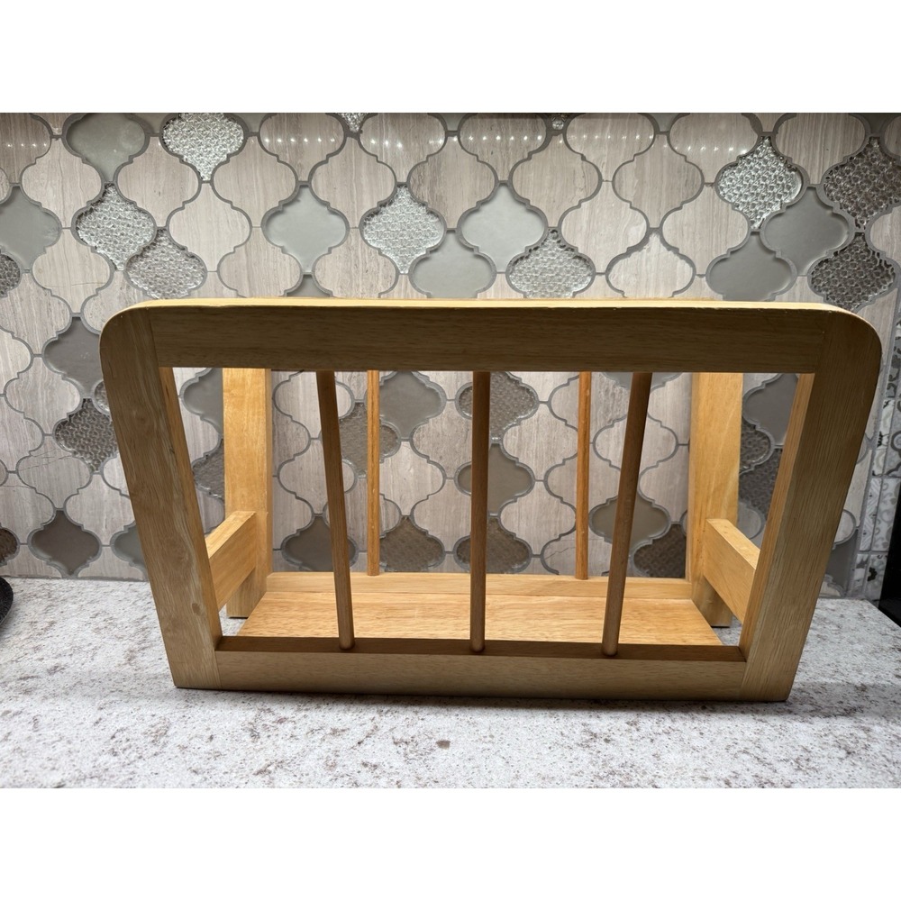 Vintage Wood Magazine Rack / Vinyl Record‎ Holder 80s Approx. 18 X 11 X 6 Inch